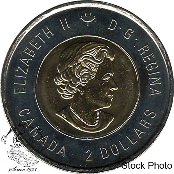Canada: 2018 $2 Toonie Armistice Poppy BU Non-coloured Coin Canada: 2018 $2 Toonie Armistice Poppy BU Non-coloured Coin