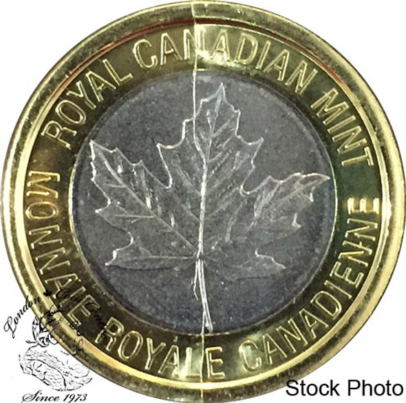 Canada: 2018 25 Cent Size R&D Security Tri-Metal Test Token with Die Crack