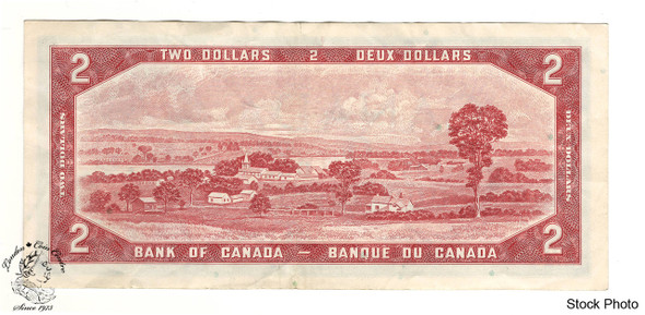 Canada: 1954 $2 Bank Of Canada Banknote Lawson-Bouey BC-38d Circulated