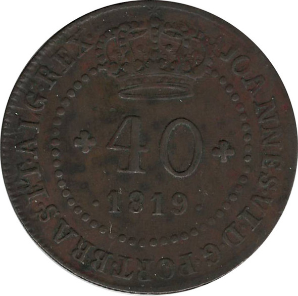 Portugal: 1819 40 Reis VF20