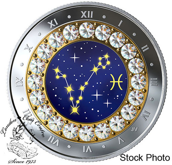 Canada: 2019 $5 Zodiac Series: Pisces Pure Silver Coin