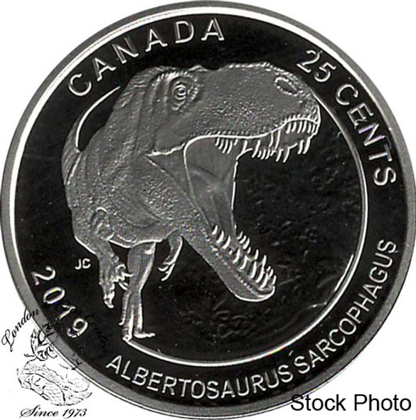 Canada: 2019 Dinosaurs of Canada Albertosaurus sarcophagus 25 Cent Coin