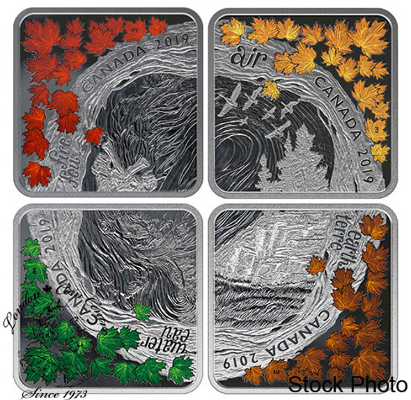 Canada: 2019 $3 The Elements Pure Silver Coin Set Canada: 2019 $3 The Elements Pure Silver Coin Set