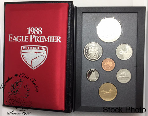 Canada: 1988 Ironworks Eagle Premier Special Edition Double Dollar Set Canada: 1988 Ironworks Eagle Premier Special Edition Double Dollar Set