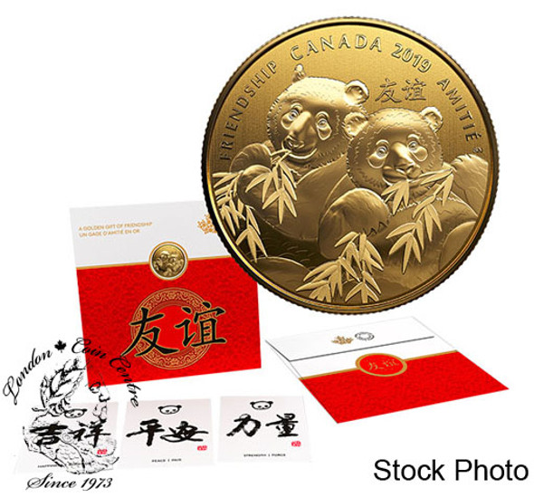 Canada: 2019 $8 Pandas: Golden Gift of Friendship Fine Silver Coin