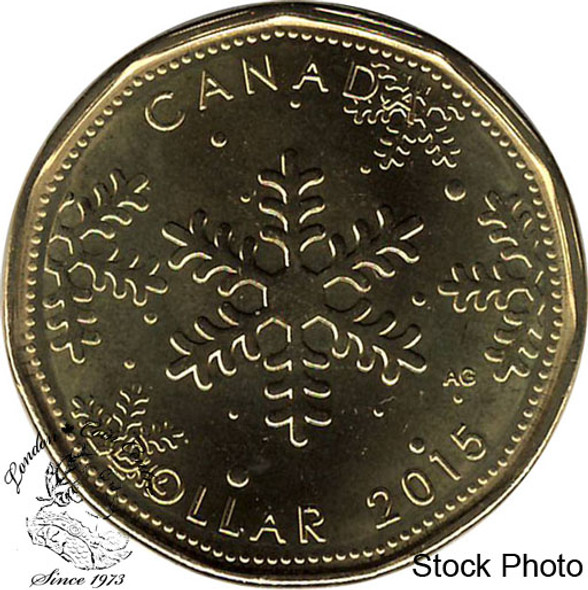 Canada: 2015 $1 Snowflake Loonie BU Coin Canada: 2015 $1 Snowflake Loonie BU Coin