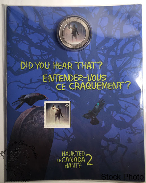Canada: 2014 25 Cents Haunted Canada Brakeman Coin and Stamp Set Canada: 2014 25 Cents Haunted Canada Brakeman Coin and Stamp Set