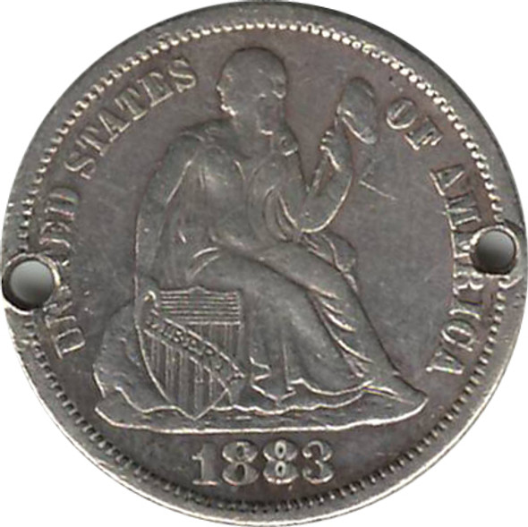 Love Token: "WEM" On US 1883, 10 Cent Host Coin