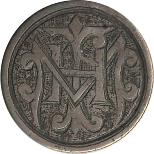 Love Token: "HIM" on Victorian Canadian 10 Cent Host Coin