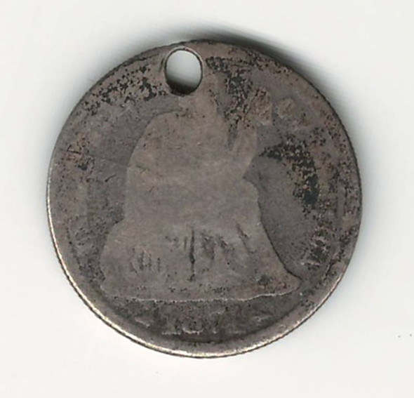 Love Token: "IB" On US 1871, 10 Cent Host Coin