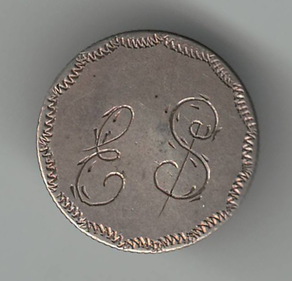 Love Token: "ES" on George V Canadian 10 Cent Host Coin