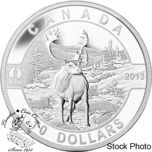 Canada: 2013 $10 Caribou O Canada Series 1/2 oz Pure Silver Coin