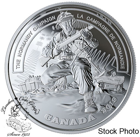 Canada: 2019 $20 Second World War: Battlefront Series: The Normandy Campaign 1 oz. Pure Silver Coin