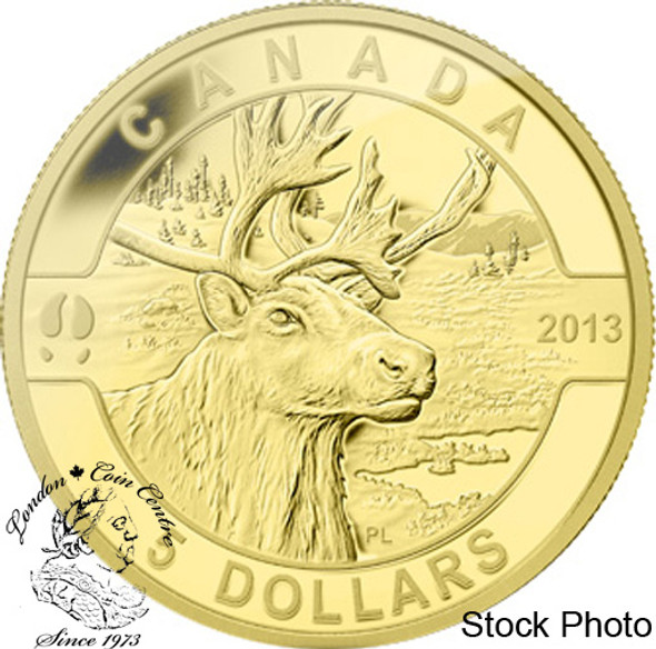 Canada: 2013 $5 Caribou O Canada Series 1/10 oz Pure Gold Coin