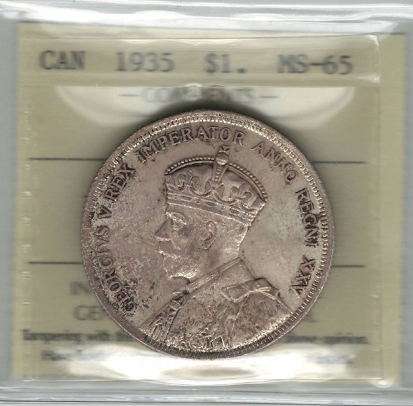Canada: 1935 $1 ICCS MS65