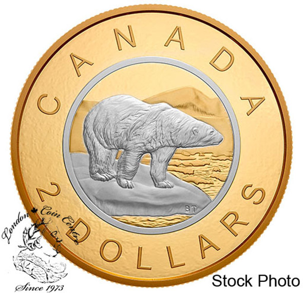 Canada: 2019 Big Coin Series: 2 Dollars 5 oz. Pure Silver Reverse-Gold Plating Coin Canada: 2019 Big Coin Series: 2 Dollars 5 oz. Pure Silver Reverse-Gold Plating Coin