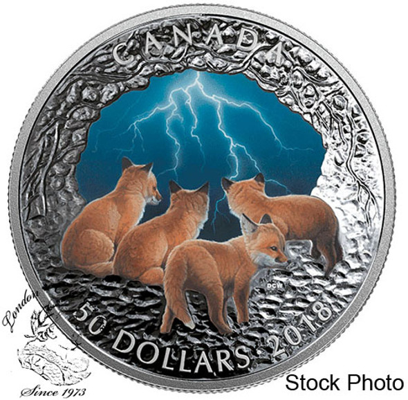Canada: 2018 $50 Nature's Light Show: Stormy Night Fine Silver Coin