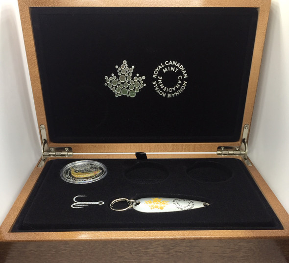 Canada: 2016 $20 Canadian Salmonids Atlantic Salmon Silver Coin in 3 Coin Box