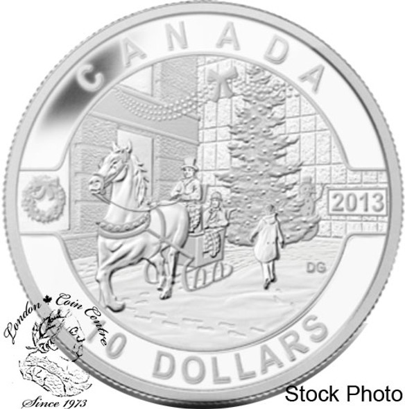 Canada: 2013 $10 Holiday Season 1/2 oz Pure Silver Coin