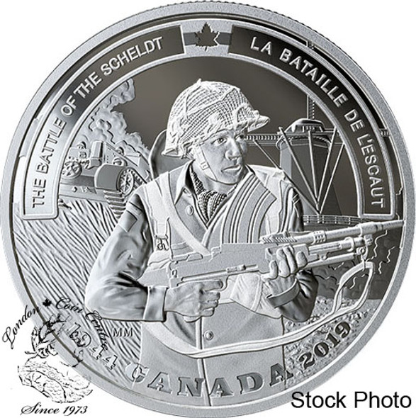 Canada: 2019 $20 Second World War Battlefront: The Battle of the Scheldt 1 oz. Pure Silver Coin Canada: 2019 $20 Second World War Battlefront: The Battle of the Scheldt 1 oz. Pure Silver Coin
