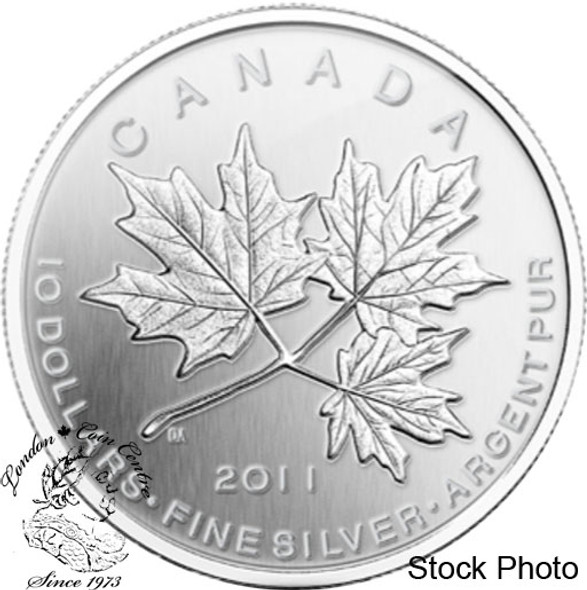 Canada: 2011 $10 Maple Leaf Forever 1/2 oz Silver Coin