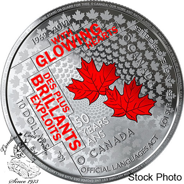 Canada: 2019 $10 50th Anniversary of The Official Languages Act Pure Silver Coin