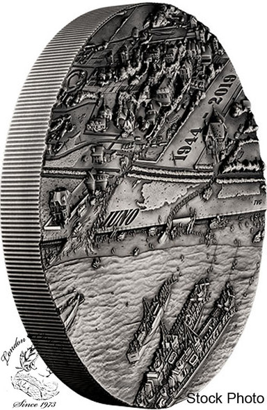 Canada: 2019 $250 D-Day: A Snapshot in Time One Kilogram Pure Silver Coin Canada: 2019 $250 D-Day: A Snapshot in Time One Kilogram Pure Silver Coin