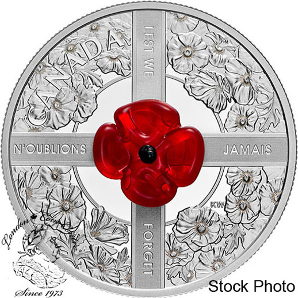 Canada: 2019 $20 Lest We Forget 1 oz Pure Silver Coin