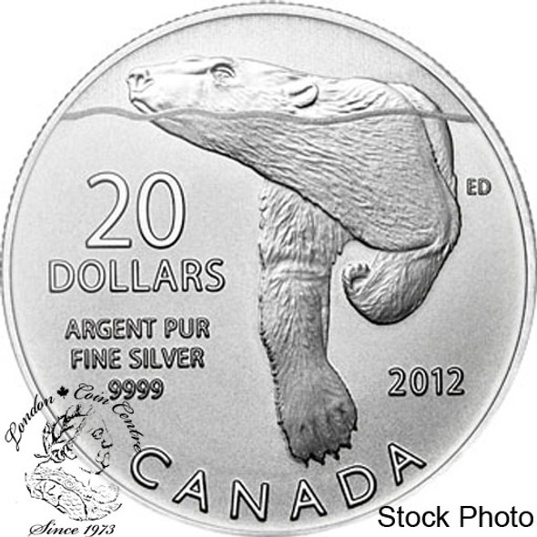 Canada: 2012 $20 Polar Bear from $20 for $20 series Pure Silver Coin Canada: 2012 $20 Polar Bear from $20 for $20 series Pure Silver Coin