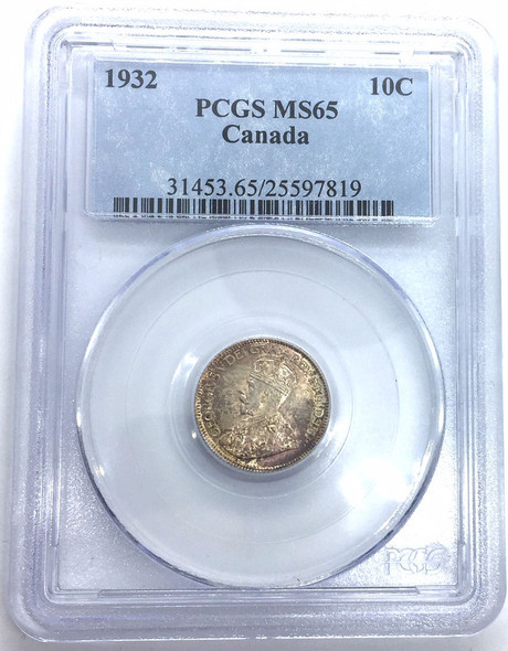 Canada: 1932 10 Cents PCGS MS65
