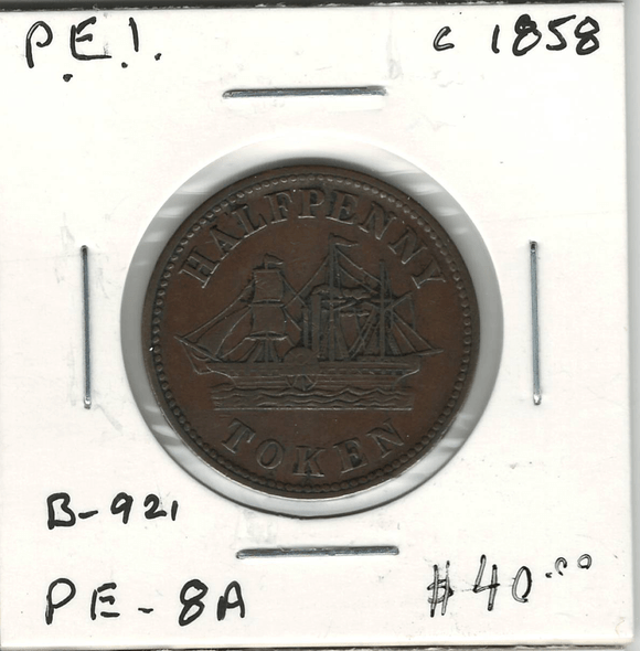 PEI: 1858 Halfpenny PE-8A