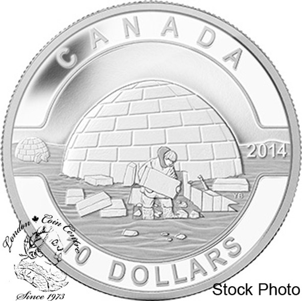 Canada: 2014 $10 Igloo O Canada Silver Coin