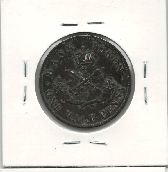 Bank of Upper Canada: 1852 Halfpenny PC-5B2 Bank of Upper Canada: 1852 Halfpenny PC-5B2