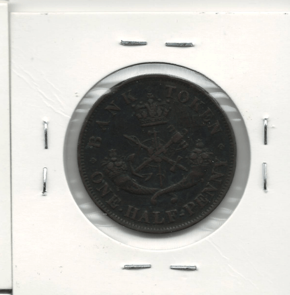 Bank of Upper Canada: 1854 Halfpenny P4 PC-5C1 Lot#2