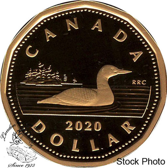Canada: 2020 $1 Proof Silver Coin with Gold Plating "Loonie" Canada: 2020 $1 Proof Silver Coin with Gold Plating "Loonie"