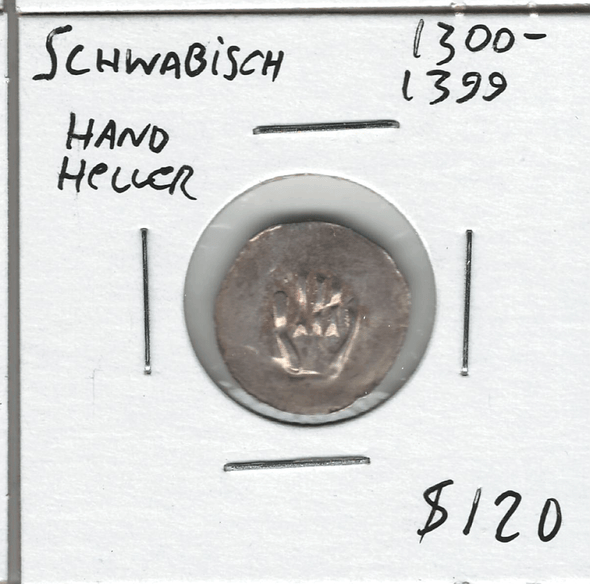 German States: Schwabisch: 1300 - 1399 Hand Heller