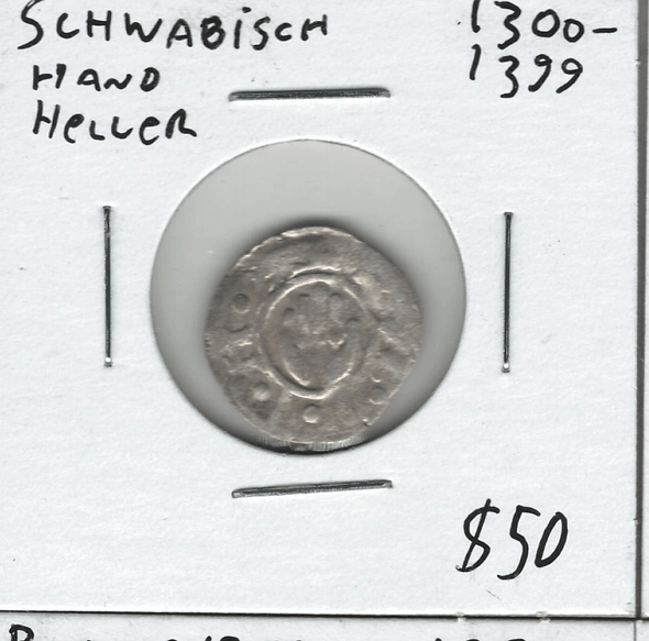 German States: Schwabisch: 1300 - 1399 Hand Heller Lot#2 German States: Schwabisch: 1300 - 1399 Hand Heller Lot#2