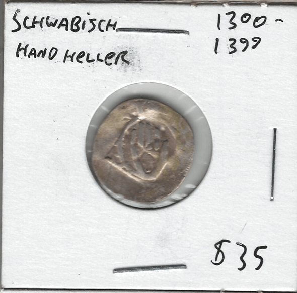 German States: Schwabisch: 1300 - 1399 Hand Heller Lot#4 German States: Schwabisch: 1300 - 1399 Hand Heller Lot#4