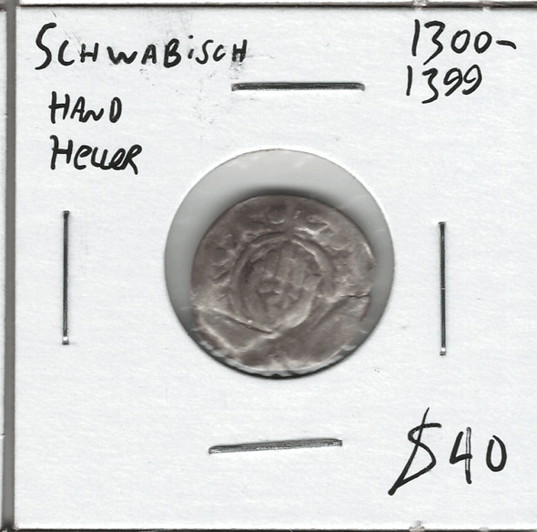 German States: Schwabisch: 1300 - 1399 Hand Heller Lot#5