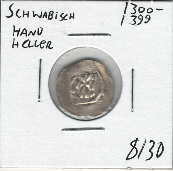 German States: Schwabisch: 1300 - 1399 Hand Heller Lot#8 German States: Schwabisch: 1300 - 1399 Hand Heller Lot#8