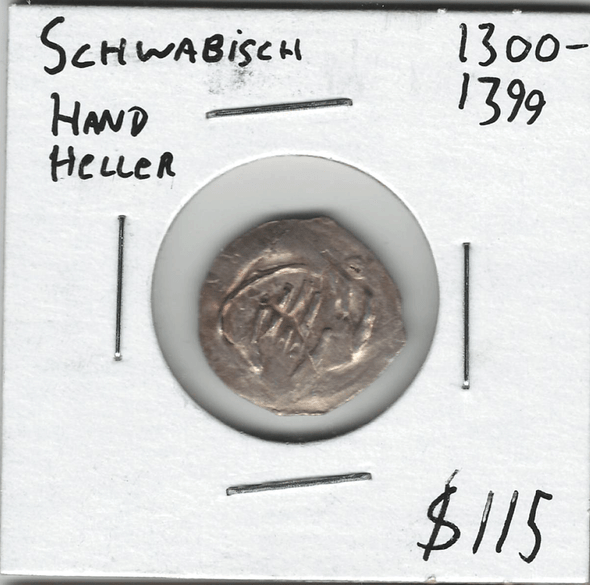 German States: Schwabisch: 1300 - 1399 Hand Heller Lot#9