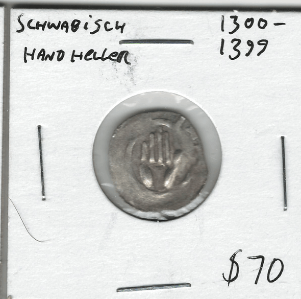 German States: Schwabisch: 1300 - 1399 Hand Heller Lot#10