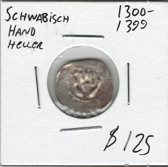 German States: Schwabisch: 1300 - 1399 Hand Heller Lot#13