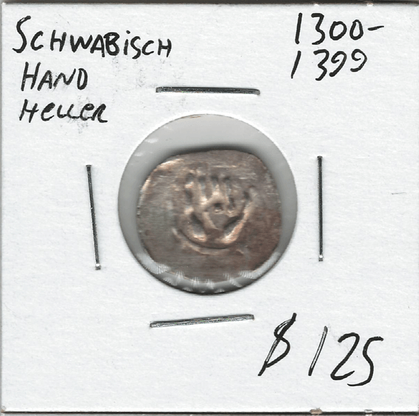 German States: Schwabisch: 1300 - 1399 Hand Heller Lot#13 German States: Schwabisch: 1300 - 1399 Hand Heller Lot#13