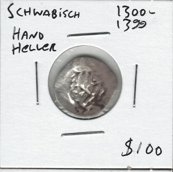 German States: Schwabisch: 1300 - 1399 Hand Heller Lot#17 German States: Schwabisch: 1300 - 1399 Hand Heller Lot#17