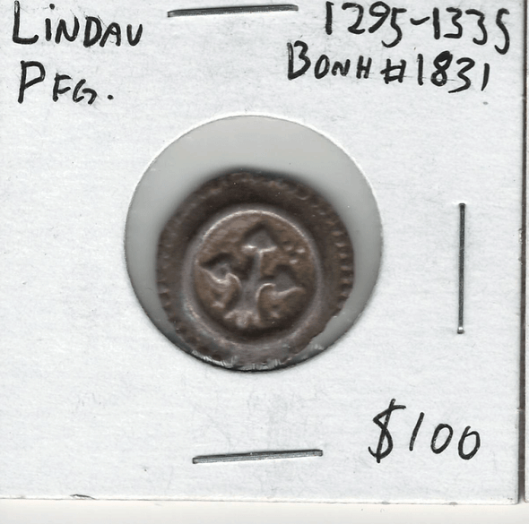 German States: Lindau: 1295 - 1335 Pfennig