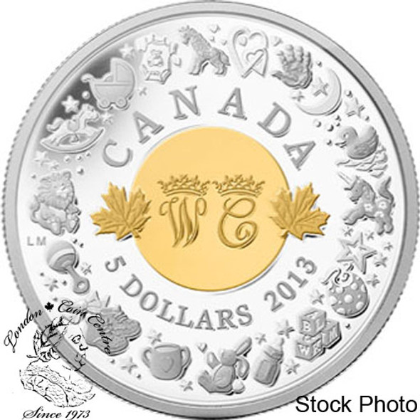 Canada: 2013 $5 Royal Infant with Toys Silver Coin - Prince George