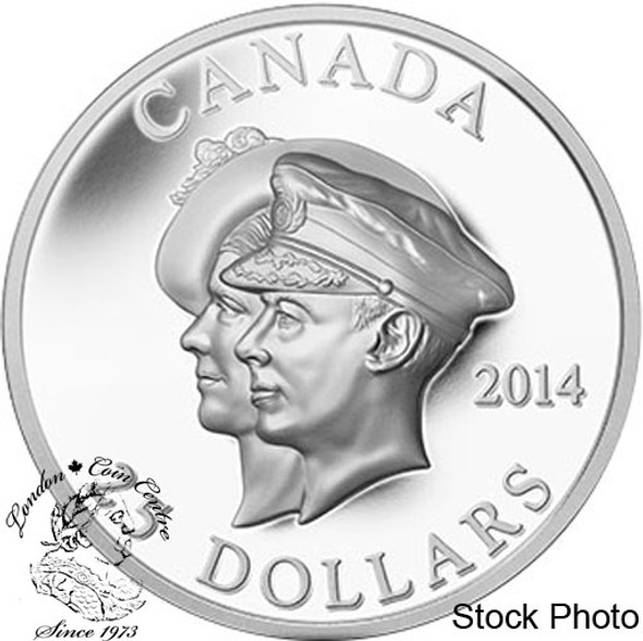 Canada: 2014 $25 75th Anniversary of the First Royal Visit Silver Coin