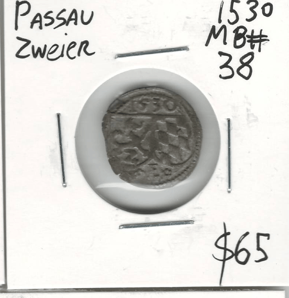 German States: Passau: 1530 Zweier German States: Passau: 1530 Zweier