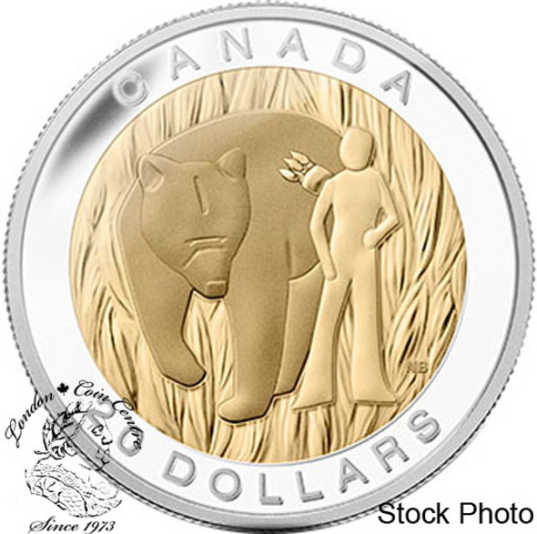 Canada: 2014 $20 The Seven Sacred Teachings: Courage Gold Plated Silver Coin